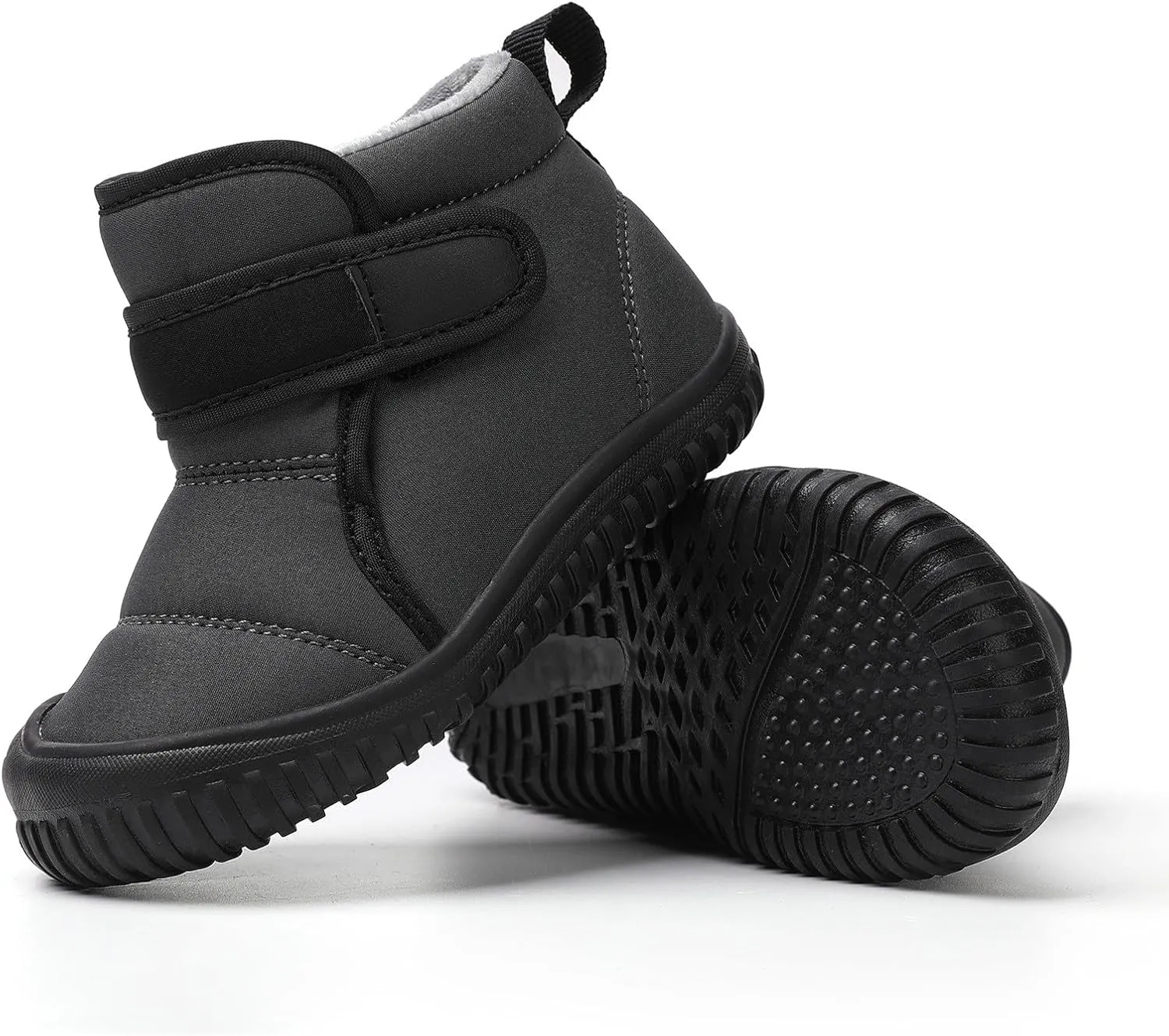 Snow Boots for Kids Insulated Snow Boot Boys Girls Ankle Booties Kids Boots Outdoor Winter Boots with Hook and Loop