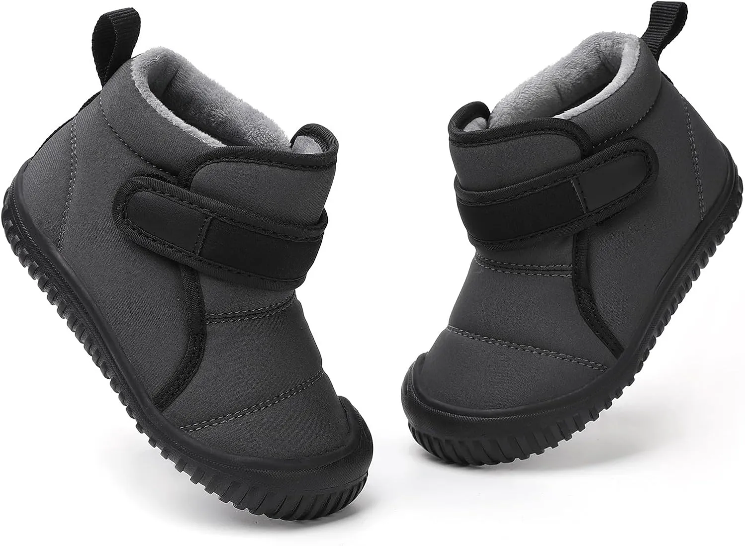 Snow Boots for Kids Insulated Snow Boot Boys Girls Ankle Booties Kids Boots Outdoor Winter Boots with Hook and Loop