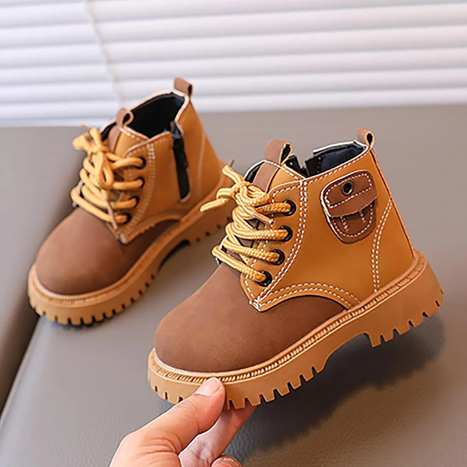 Snow Boots Girls Glitter Ankle Boots Low Wedge Heel Booties Fashion Ankle Boots Side Zipper Bowknot Ankle Boots