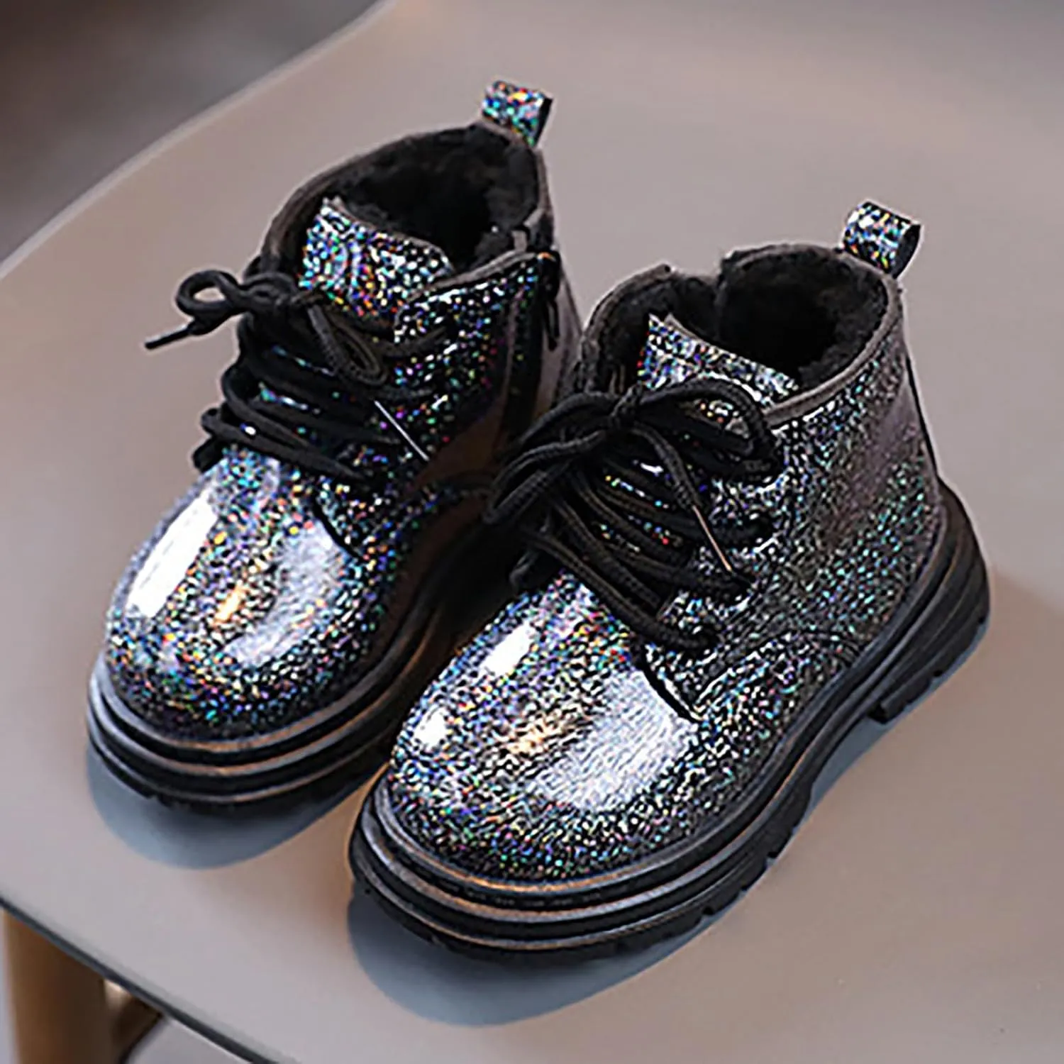 Snow Boots Little Kid Shoes Side Zipper Booties Fashion Boots Low Heel Short Booties Winter Snow Boots