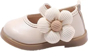 Toddler Baby Girls Dress Shoes Mary Jane Flats for Party School Wedding Ballet Shoes Flower Kids Dress Shoes Girls
