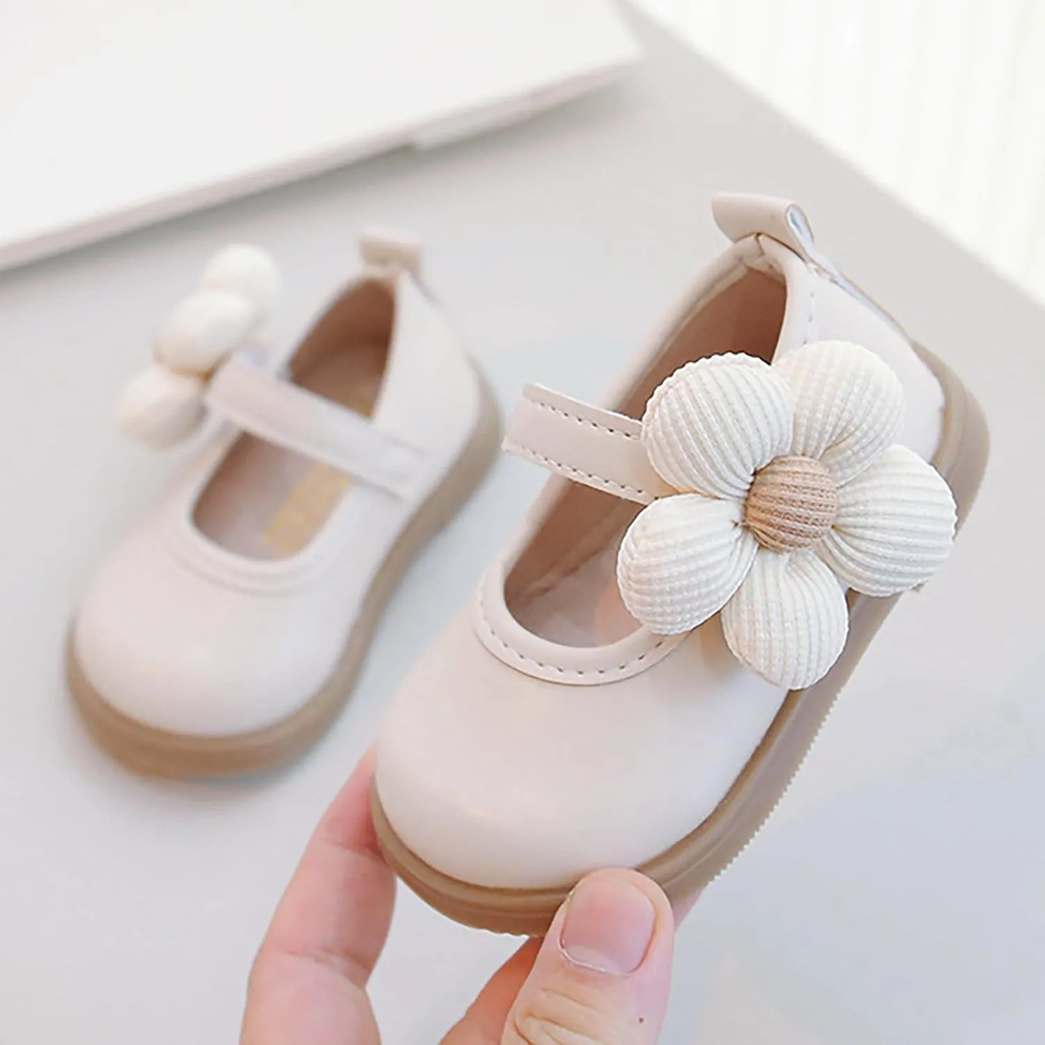 Toddler Baby Girls Dress Shoes Mary Jane Flats for Party School Wedding Ballet Shoes Flower Kids Dress Shoes Girls