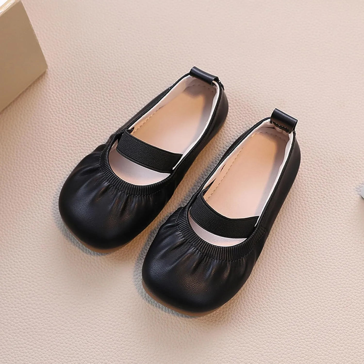 Toddler Ballet Shoes for Girls Soft Leather Ballet Slippers Ballet Shoes Dance Shoes for Girls Square Toe Ballet Flat𝐬