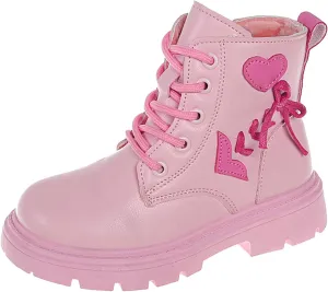 Toddler Boys Girls Boots Low Wedge Heel Booties with Side Zipper Warm Snow Bow Boots Stacked Block Heel Booties