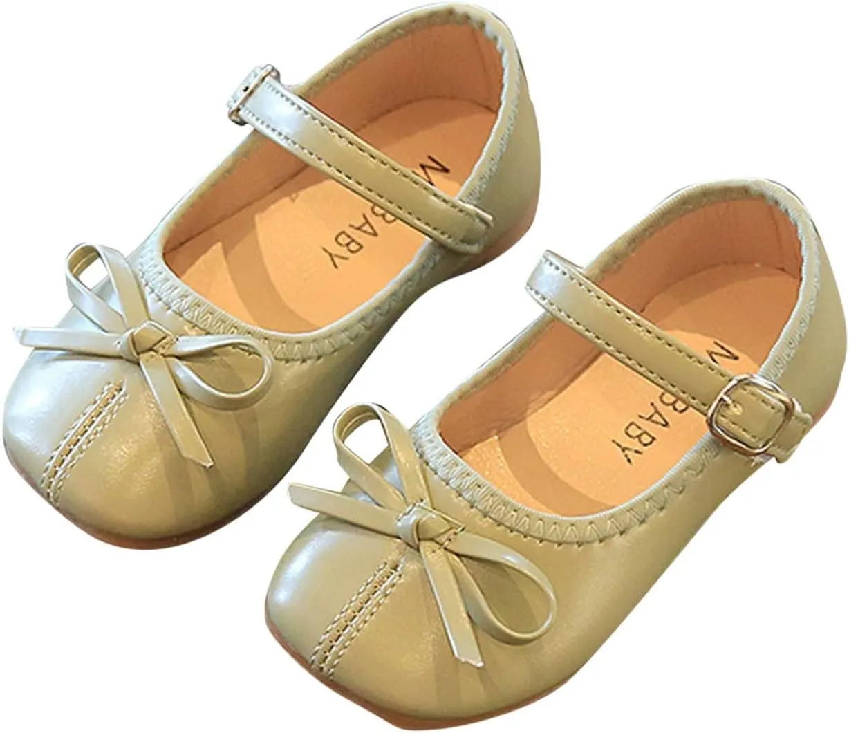 Toddler Dress Shoes Bowknot Mary Jane Shoes Girls Ballet Flat for Kids Wedding Pary Big Kids Girls Size 6 Boots