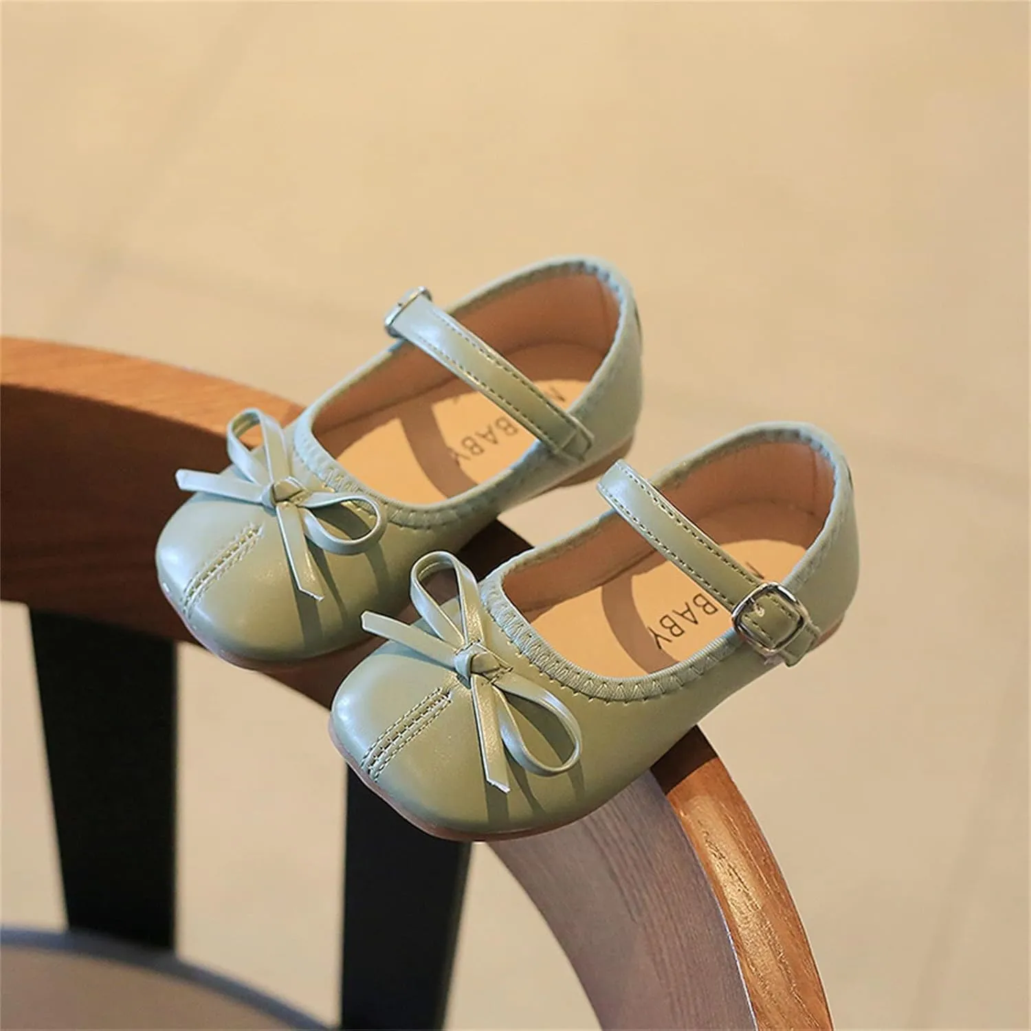 Toddler Dress Shoes Bowknot Mary Jane Shoes Girls Ballet Flat for Kids Wedding Pary Big Kids Girls Size 6 Boots