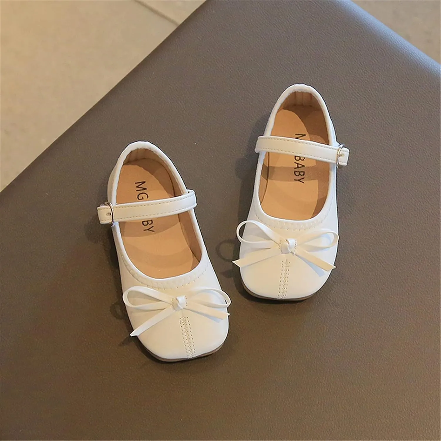 Toddler Dress Shoes Bowknot Mary Jane Shoes Girls Ballet Flat for Kids Wedding Pary Big Kids Girls Size 6 Boots