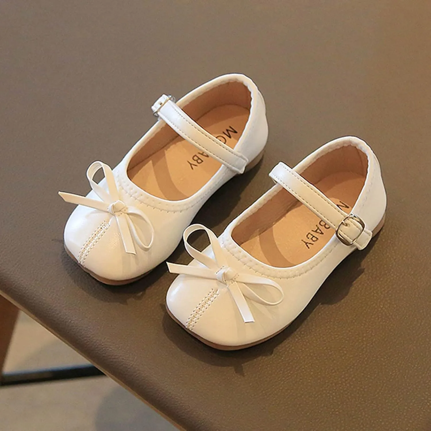 Toddler Dress Shoes Bowknot Mary Jane Shoes Girls Ballet Flat for Kids Wedding Pary Big Kids Girls Size 6 Boots