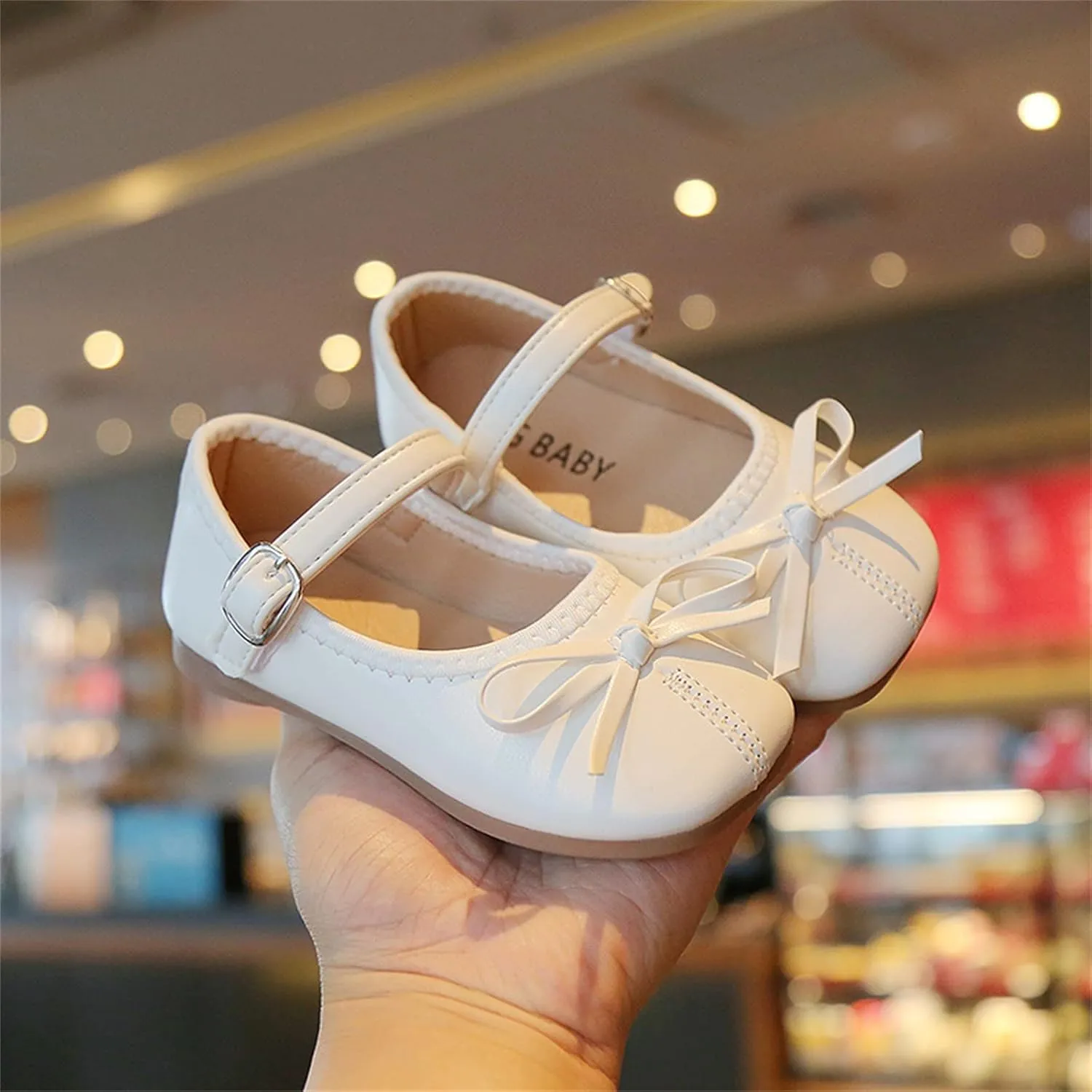 Toddler Dress Shoes Bowknot Mary Jane Shoes Girls Ballet Flat for Kids Wedding Pary Big Kids Girls Size 6 Boots