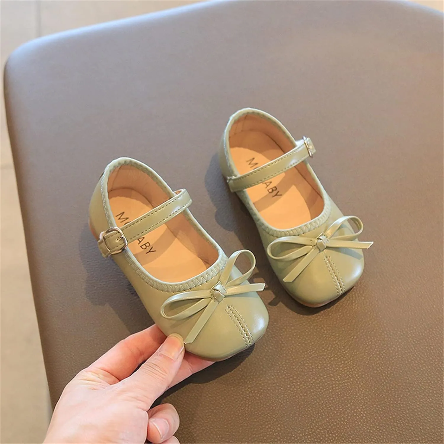 Toddler Dress Shoes Bowknot Mary Jane Shoes Girls Ballet Flat for Kids Wedding Pary Big Kids Girls Size 6 Boots