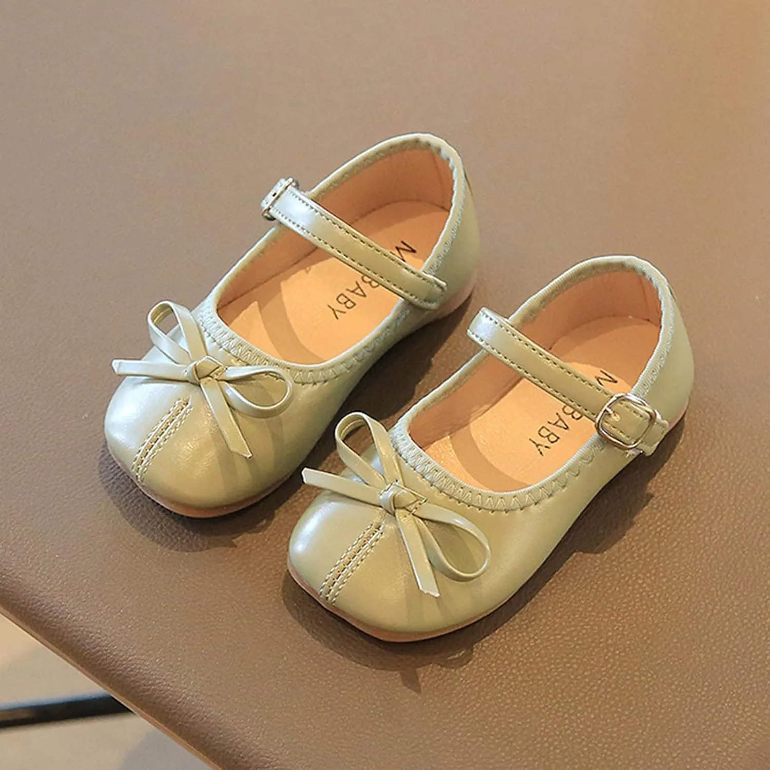 Toddler Dress Shoes Bowknot Mary Jane Shoes Girls Ballet Flat for Kids Wedding Pary Big Kids Girls Size 6 Boots