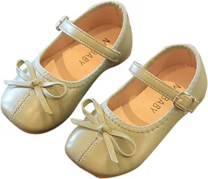 Toddler Dress Shoes Bowknot Mary Jane Shoes Girls Ballet Flat for Kids Wedding Pary Big Kids Girls Size 6 Boots