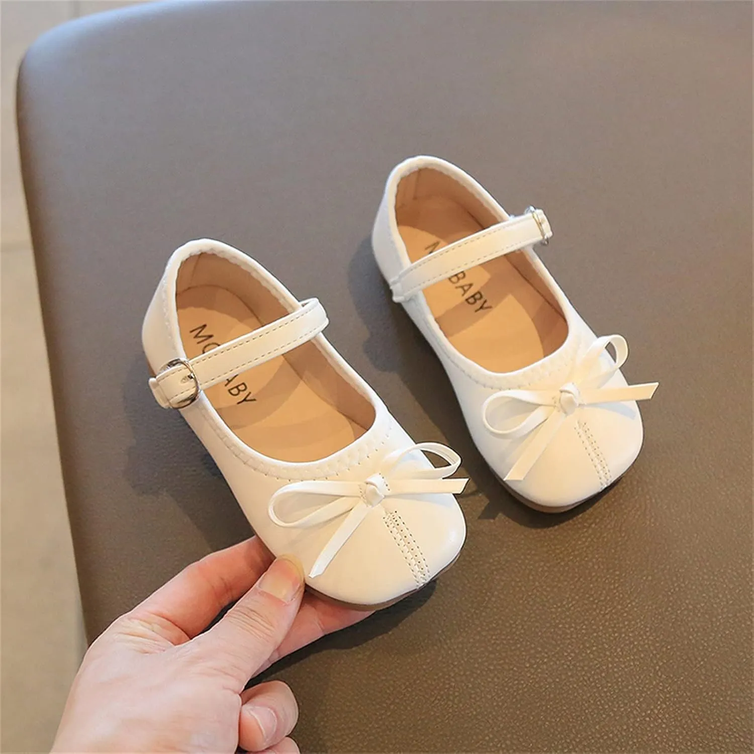 Toddler Dress Shoes Bowknot Mary Jane Shoes Girls Ballet Flat for Kids Wedding Pary Big Kids Girls Size 6 Boots