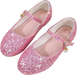 Toddler Flower Girl Dress Shoes Rhinstones Mary Jane Ballet Flats Party Wedding Toddler Little Kid Princess Shoes