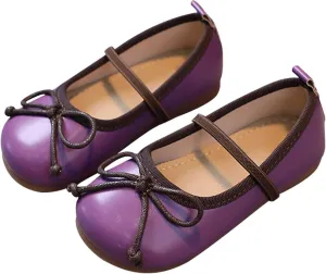 Toddler Girl Mary Jane Dress Shoes Little Girl School Non Slip Leather Bowknot Kids Swim Shoes