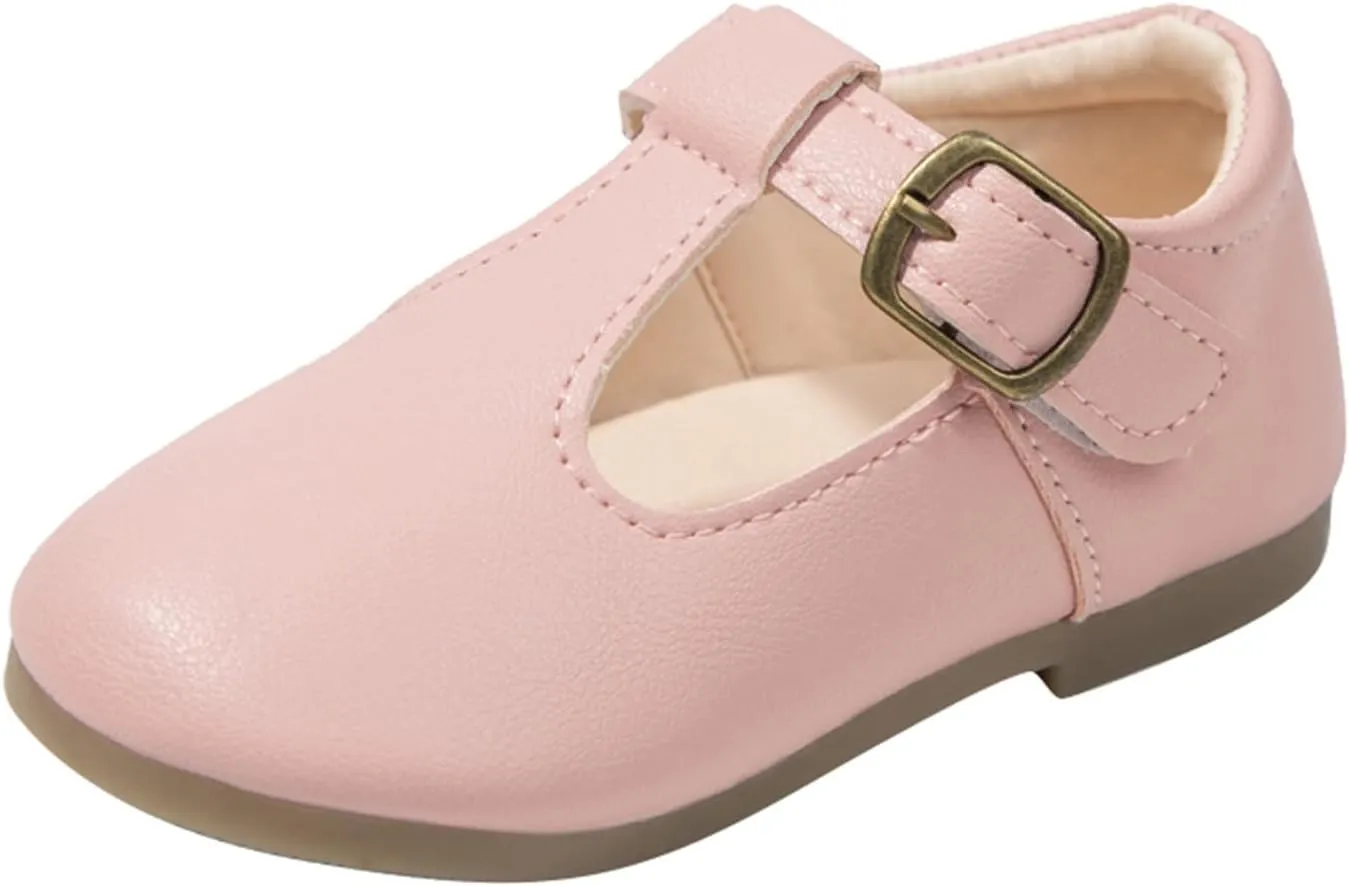 Toddler Girl Mary Jane Dress Shoes School Oxford Flats for Girl Wedding Party Shoes T-Strap Toddler Dress Shoes Girls