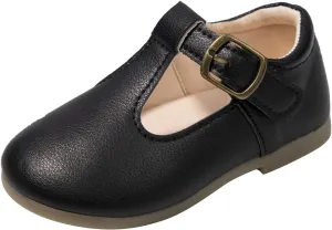 Toddler Girl Mary Jane Dress Shoes School Oxford Flats for Girl Wedding Party Shoes T-Strap Uniform Shoes