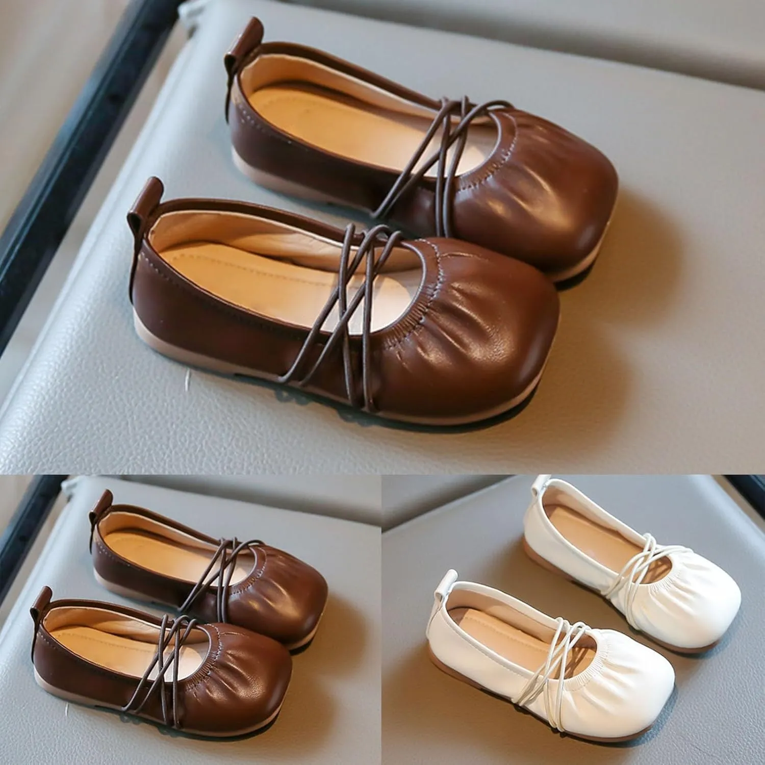 Toddler Girls Dress Shoes Mary Jane Ballet Flats Flower Girl School Party Wedding Shoes for Girls
