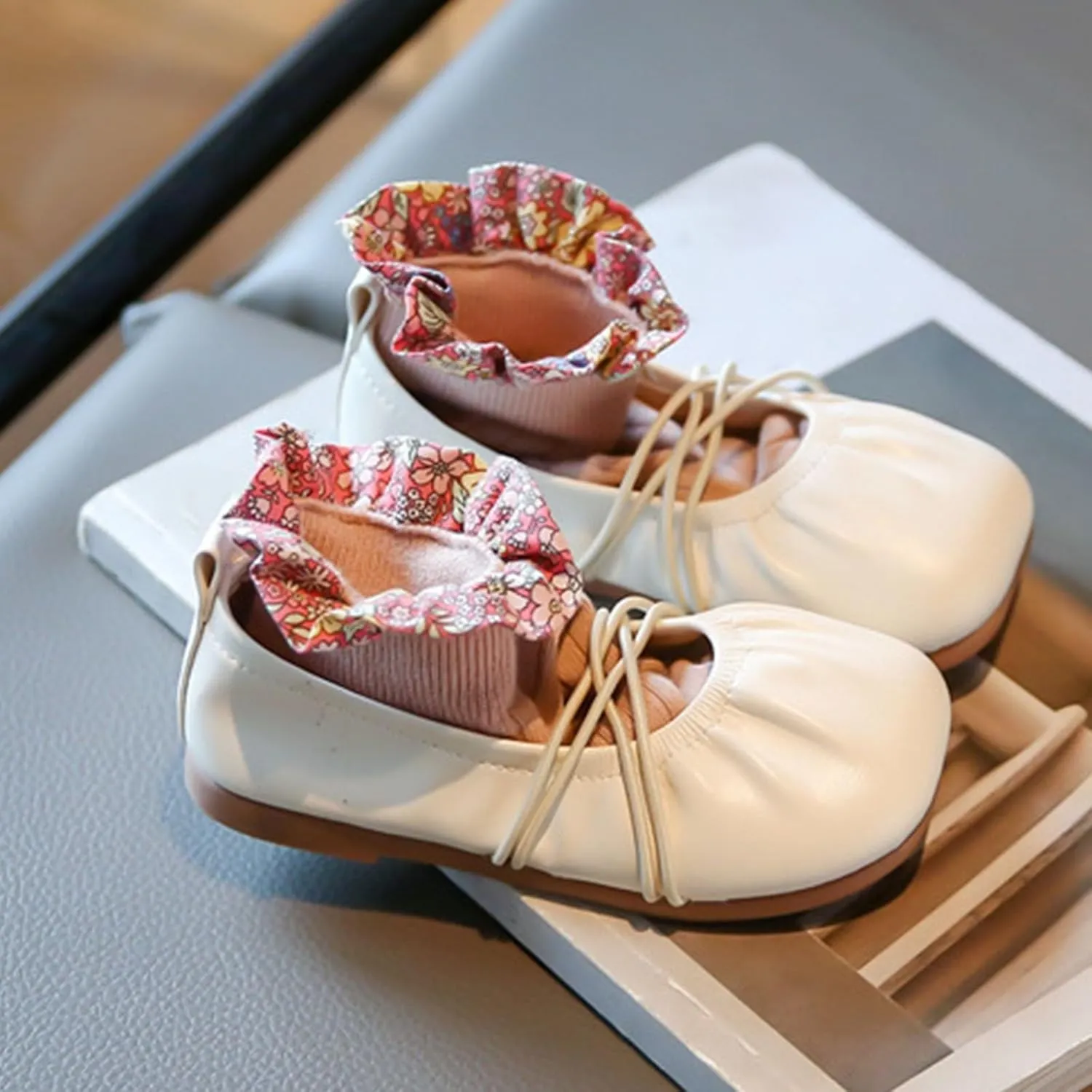Toddler Girls Dress Shoes Mary Jane Ballet Flats Flower Girl School Party Wedding Shoes for Girls