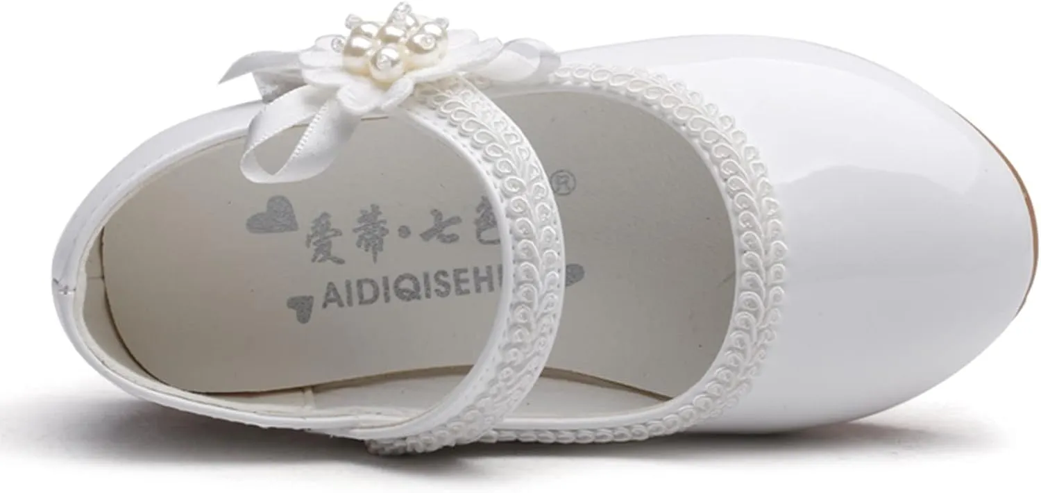 Toddler Girls Floral Ballet Flat𝘀 Shoes Ballerina Mary Jane Elegant Dress Shoes for Kids Toddle Girl Shoes