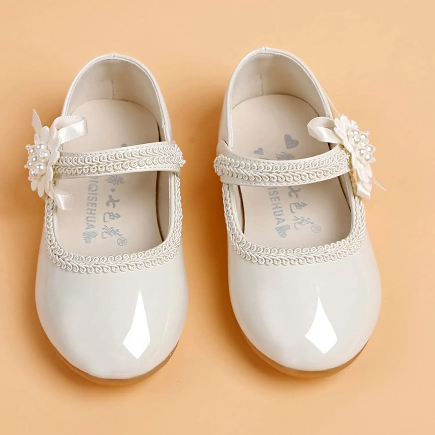 Toddler Girls Floral Ballet Flat𝘀 Shoes Ballerina Mary Jane Elegant Dress Shoes for Kids Toddle Girl Shoes
