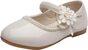 Toddler Girls Floral Ballet Flat Shoes Ballerina Mary Jane Elegant Dress Shoes for Kids Toddle Girl Shoes