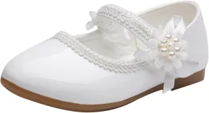 Toddler Girls Floral Ballet Flat𝘀 Shoes Ballerina Mary Jane Elegant Dress Shoes for Kids Toddle Girl Shoes