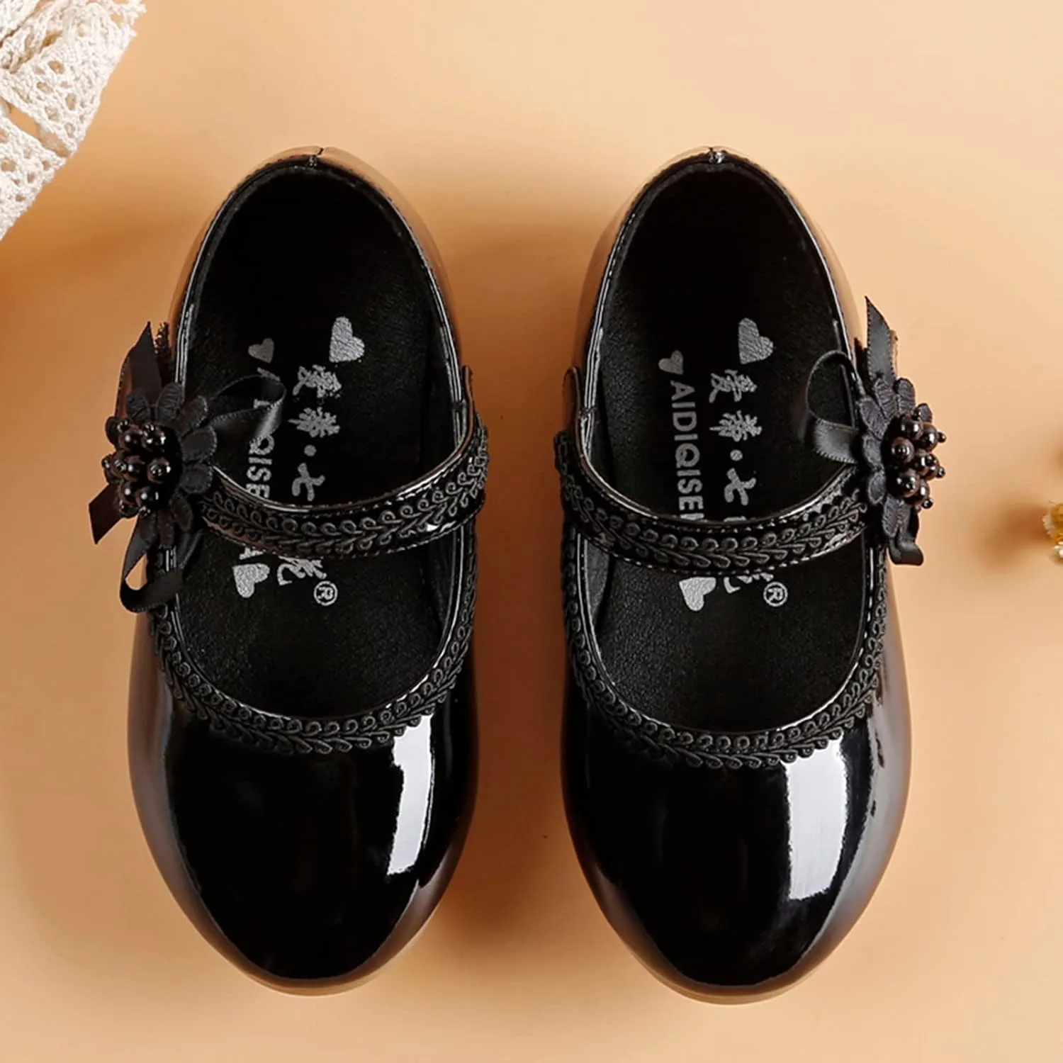 Toddler Girls Floral Ballet Flat𝘀 Shoes Ballerina Mary Jane Elegant Dress Shoes for Kids Toddle Girl Shoes