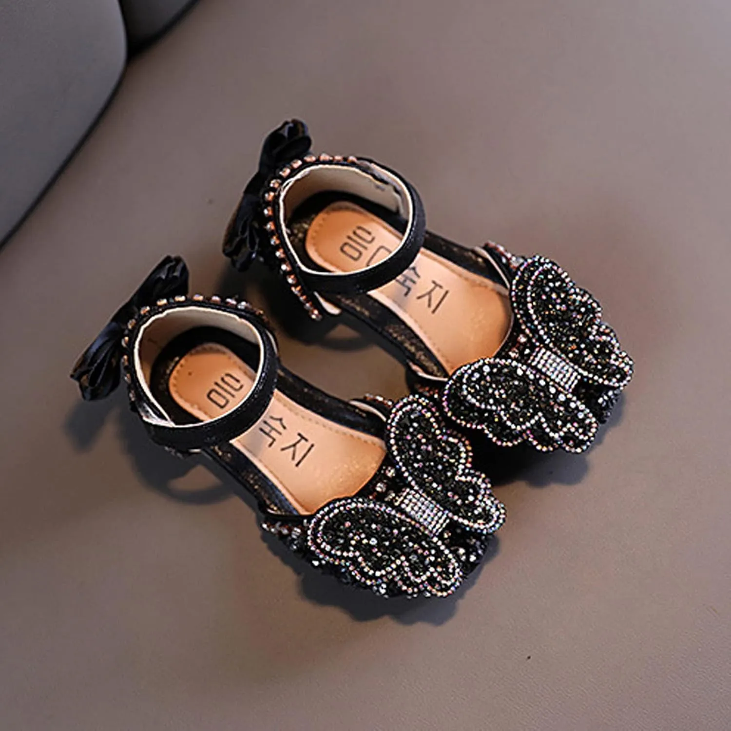 Toddler Girls Mary Janes Shoe Low Heel Ballet Flat Mary Jane Heels Princess Bow Party Wedding Pumps Shoes First Steps
