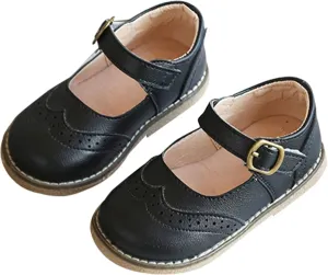 Toddler Little Girl Mary Jane Dress Shoes Ballet Flats for Girl Ankle Strap Party School Bowknot Shoes