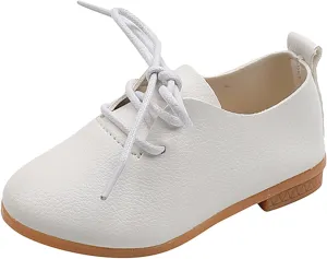 Toddler Little Girls Boys British Style Lace-Up Saddle Shoes Casual 𝗢xfords Baptism School Girls Warm Boots Size 6