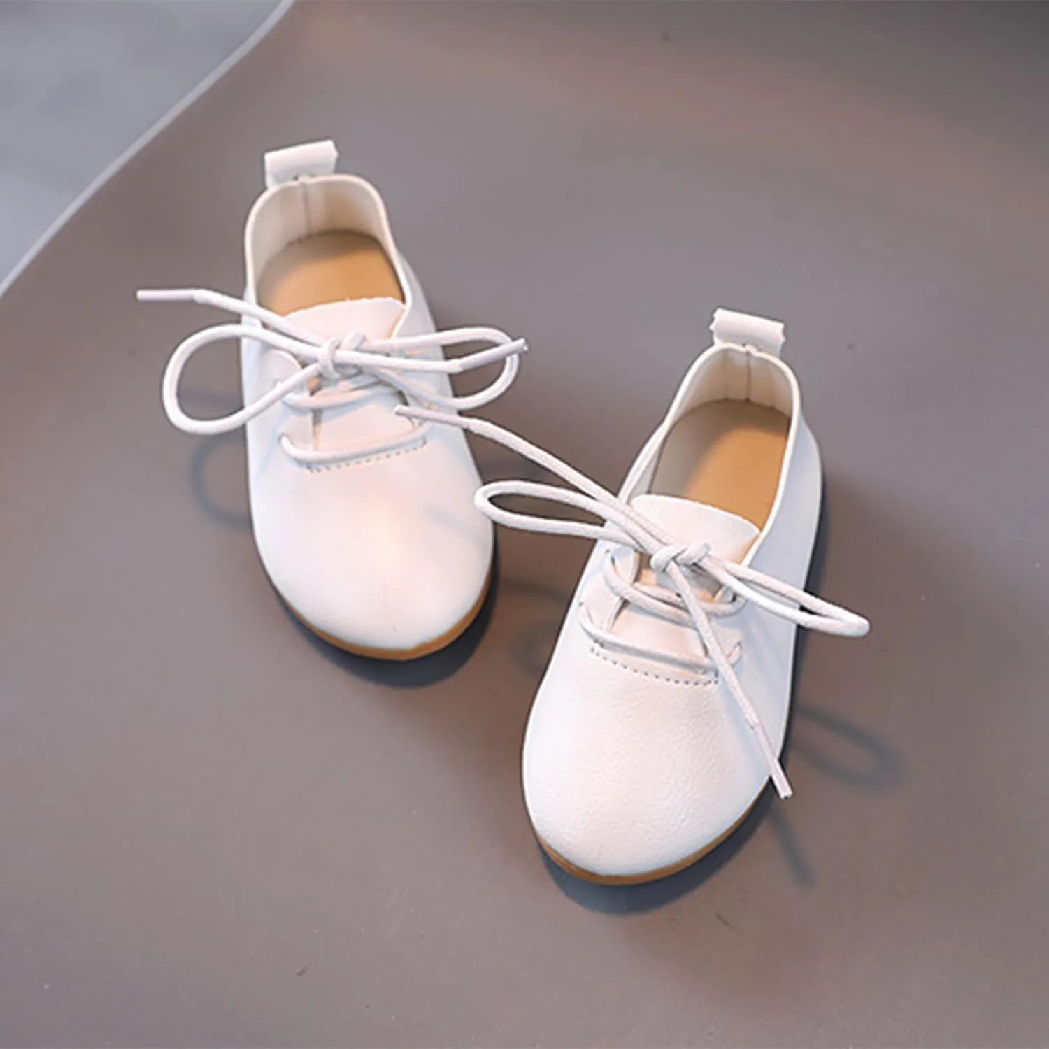 Toddler Little Girls Boys British Style Lace-Up Saddle Shoes Casual 𝗢xfords Baptism School Girls Warm Boots Size 6