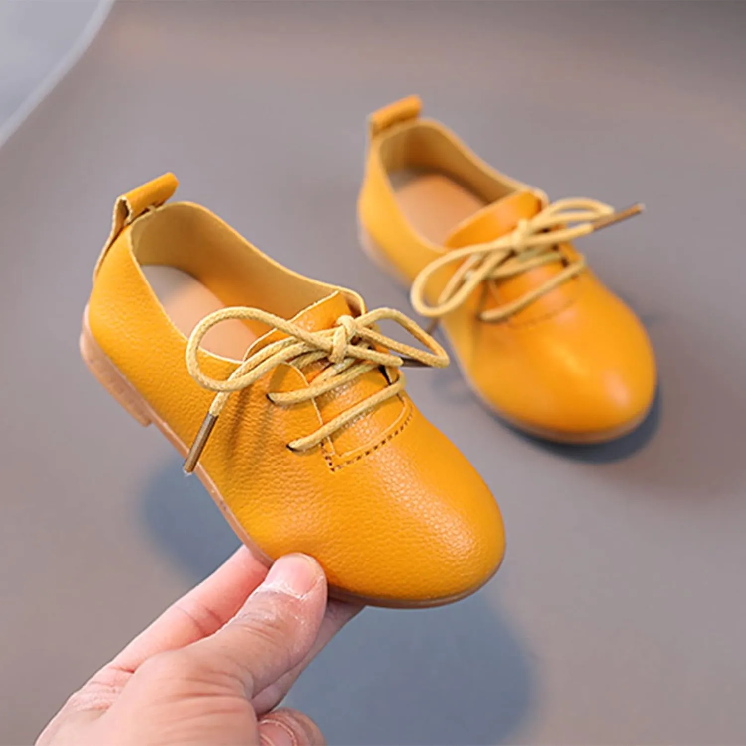 Toddler Little Girls Boys British Style Lace-Up Saddle Shoes Casual 𝗢xfords Baptism School Girls Warm Boots Size 6