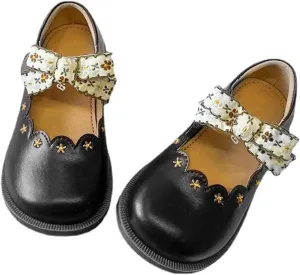 Toddler Little Kid Girl's Dress Mary Jane Ballet Flats Bow Flower Girl School Wedding Party Ballerina Flat Shoes