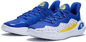 UNDER ARMOUR Curry Flow 11 Dub Nation Mens Basketball Shoes (White/Royal Blue), 9.5