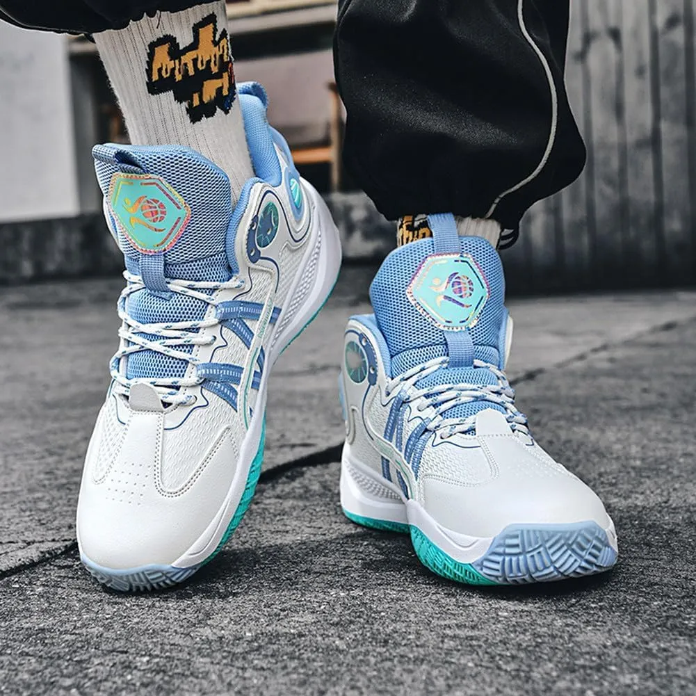 Unisex Basketball Shoes Breathable Anti Slip and Shock Absorption Training Sneakers for Youth