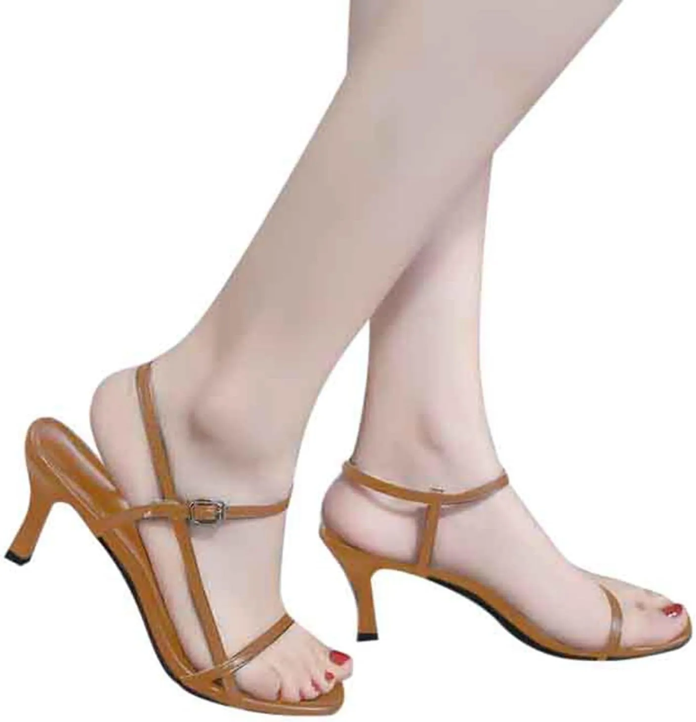 Women's And Elegant Strappy High Heel Sandals With Thin Strap And Buckle Detail Wedge Women Sandal
