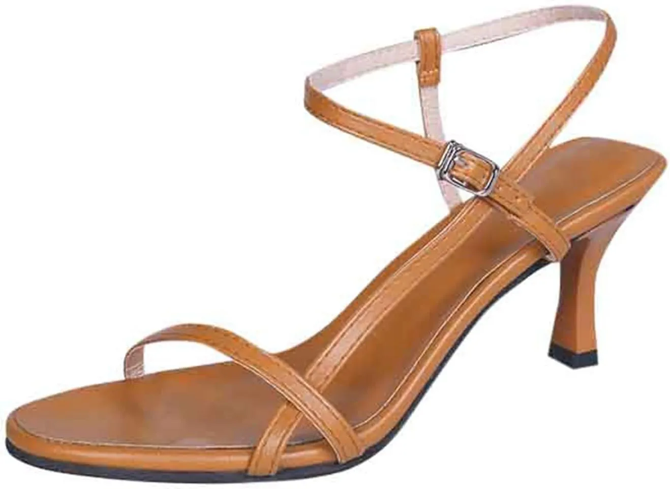Women's And Elegant Strappy High Heel Sandals With Thin Strap And Buckle Detail Wedge Women Sandal