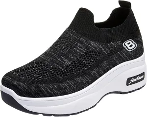 Womens Black Wide Toe Sneakers Womens Running Shoes Size 11.5 Slip On Black Platform Slip On Sneakers for Women Plantar Fasciitis Walking Shoes Women Slip Ons White Tennis Shoes Women Size 10.5