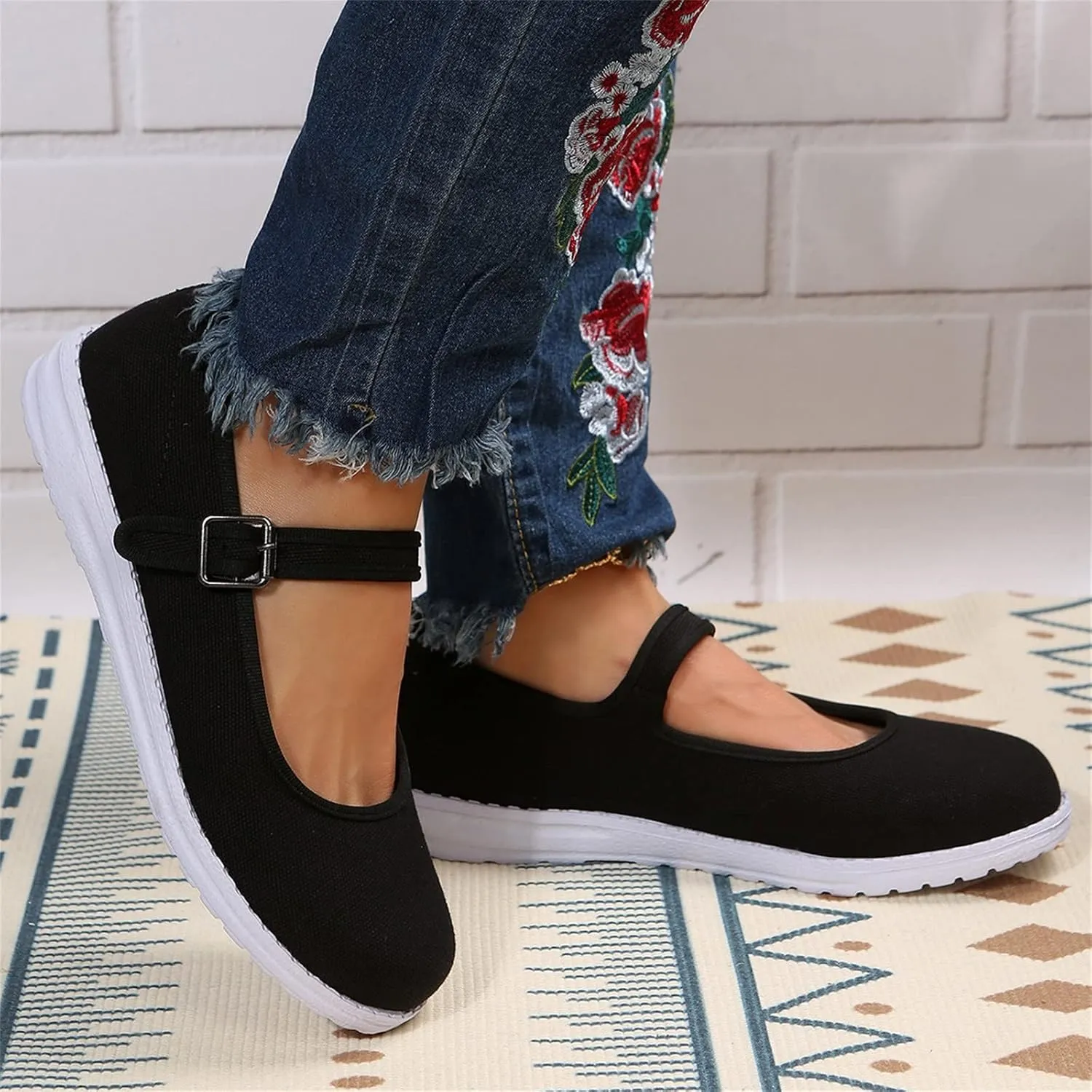 Women's Dress Flat Ballet Low Wedge Ladies Summer Fashion Flat Bottom Solid Colour Women's Ballet Flat Comfortable