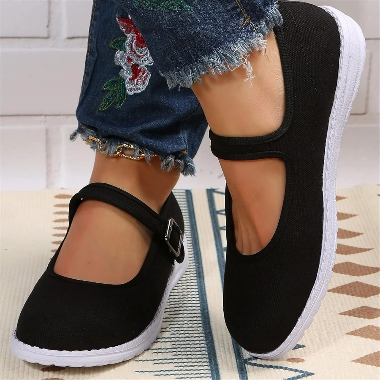 Women's Dress Flat Ballet Low Wedge Ladies Summer Fashion Flat Bottom Solid Colour Women's Ballet Flat Comfortable