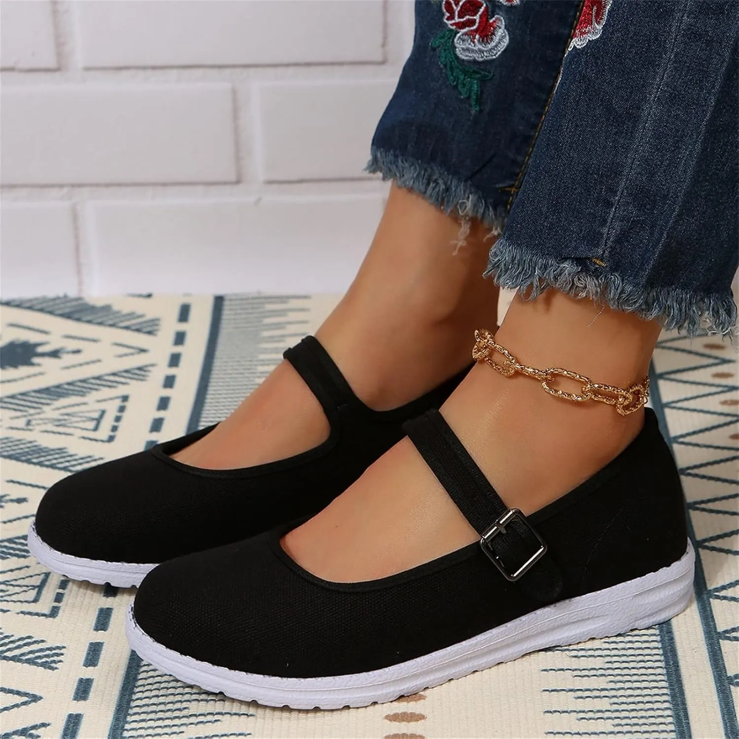 Women's Dress Flat Ballet Low Wedge Ladies Summer Fashion Flat Bottom Solid Colour Women's Ballet Flat Comfortable