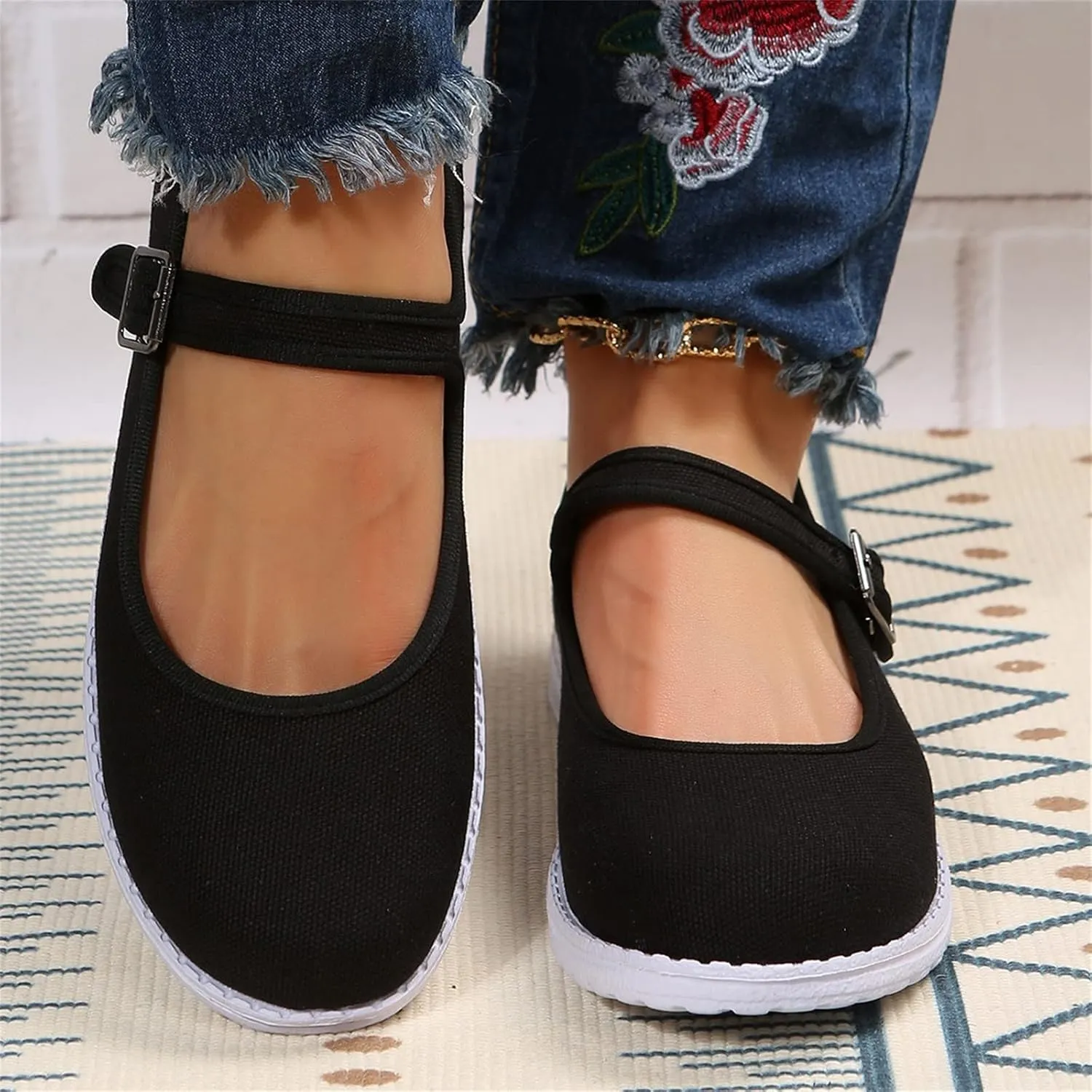Women's Dress Flat Ballet Low Wedge Ladies Summer Fashion Flat Bottom Solid Colour Women's Ballet Flat Comfortable