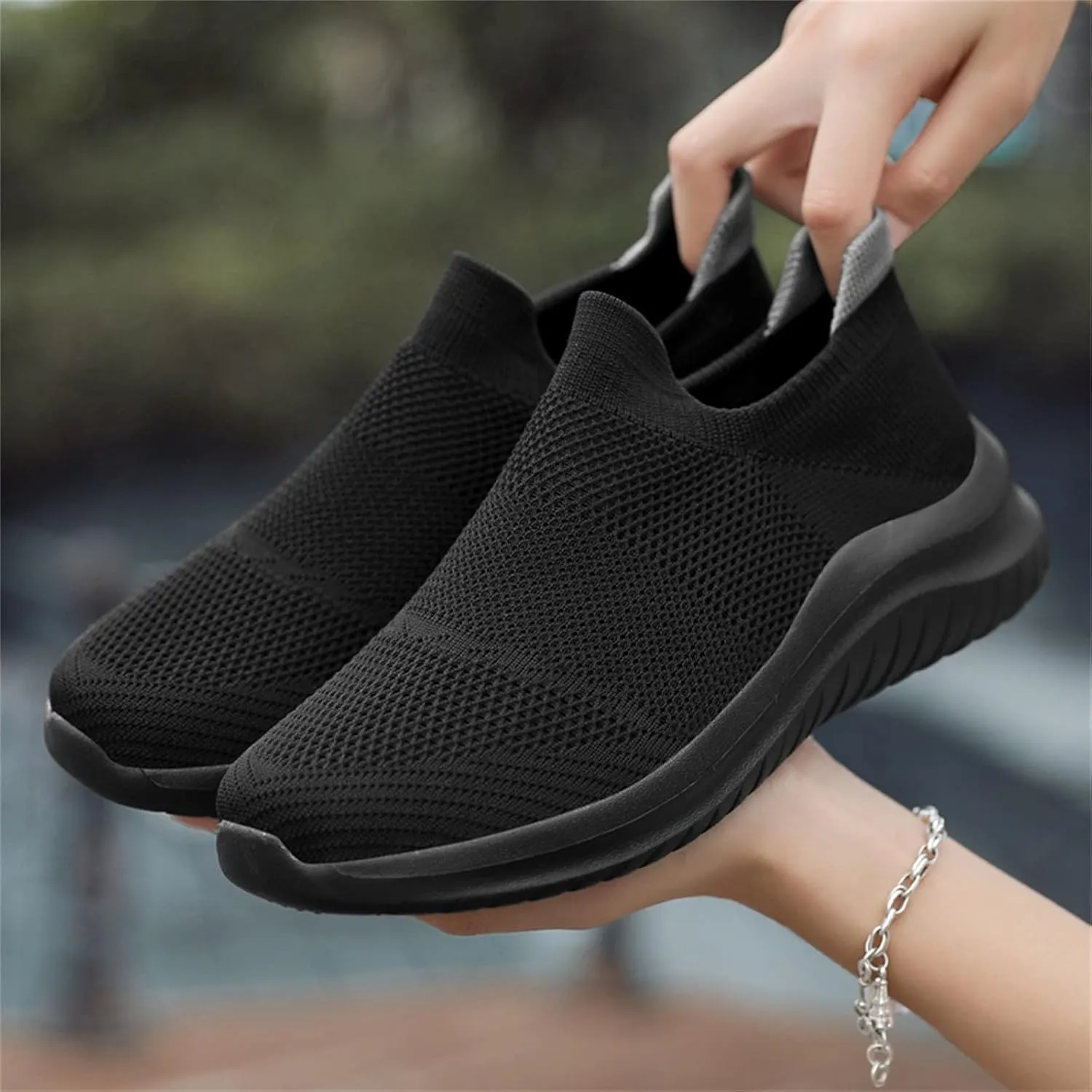 Womens Ladies Walking Running Shoes Slip On Lightweight Running Shoe for Men Winter Brown Casual Chunky Sneakers White Tennis Shoe Cross Trainer Shoe Sneaker