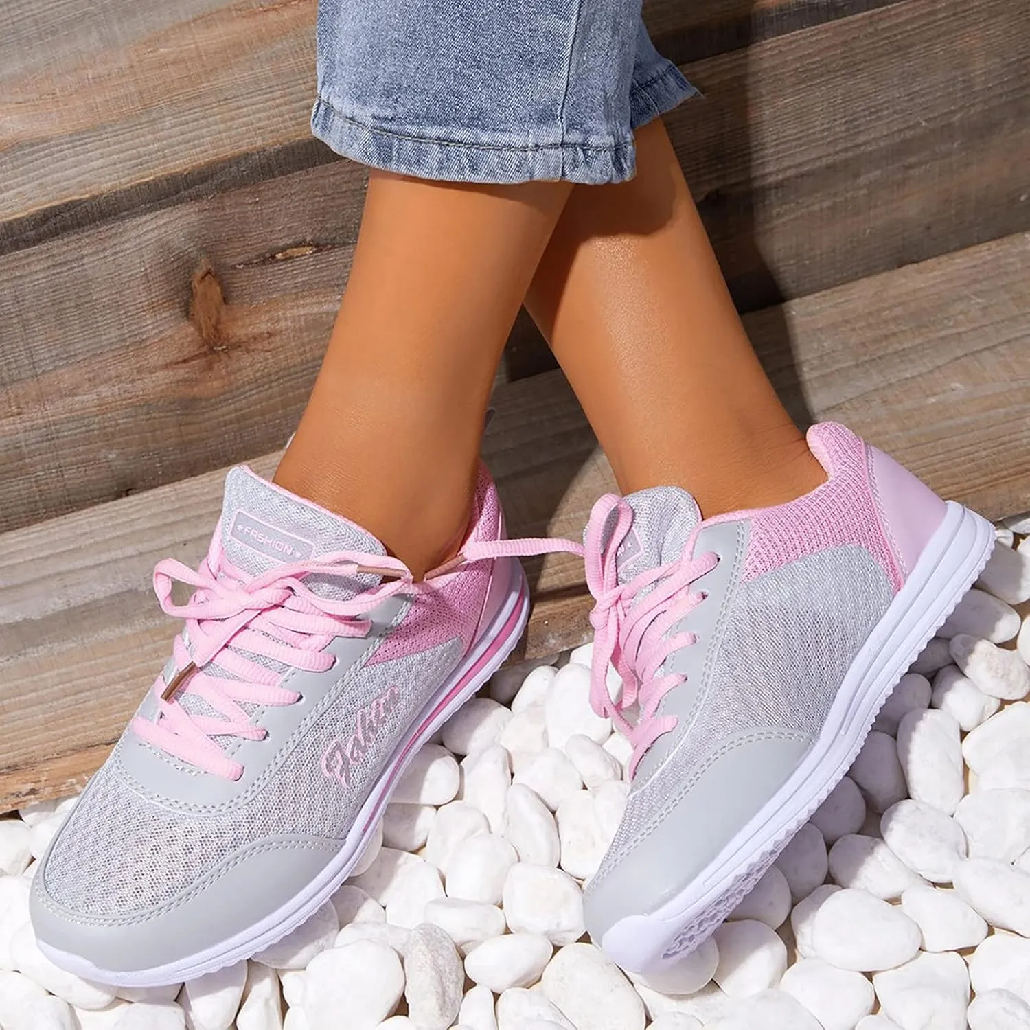 Womens Running Shoes Lightweight Breathable No Slip Womens Running Shoes Wide Width Casual Shoes Trendy Dress Sneakers Steel Toe Tennis Shoe Trainers Shoe