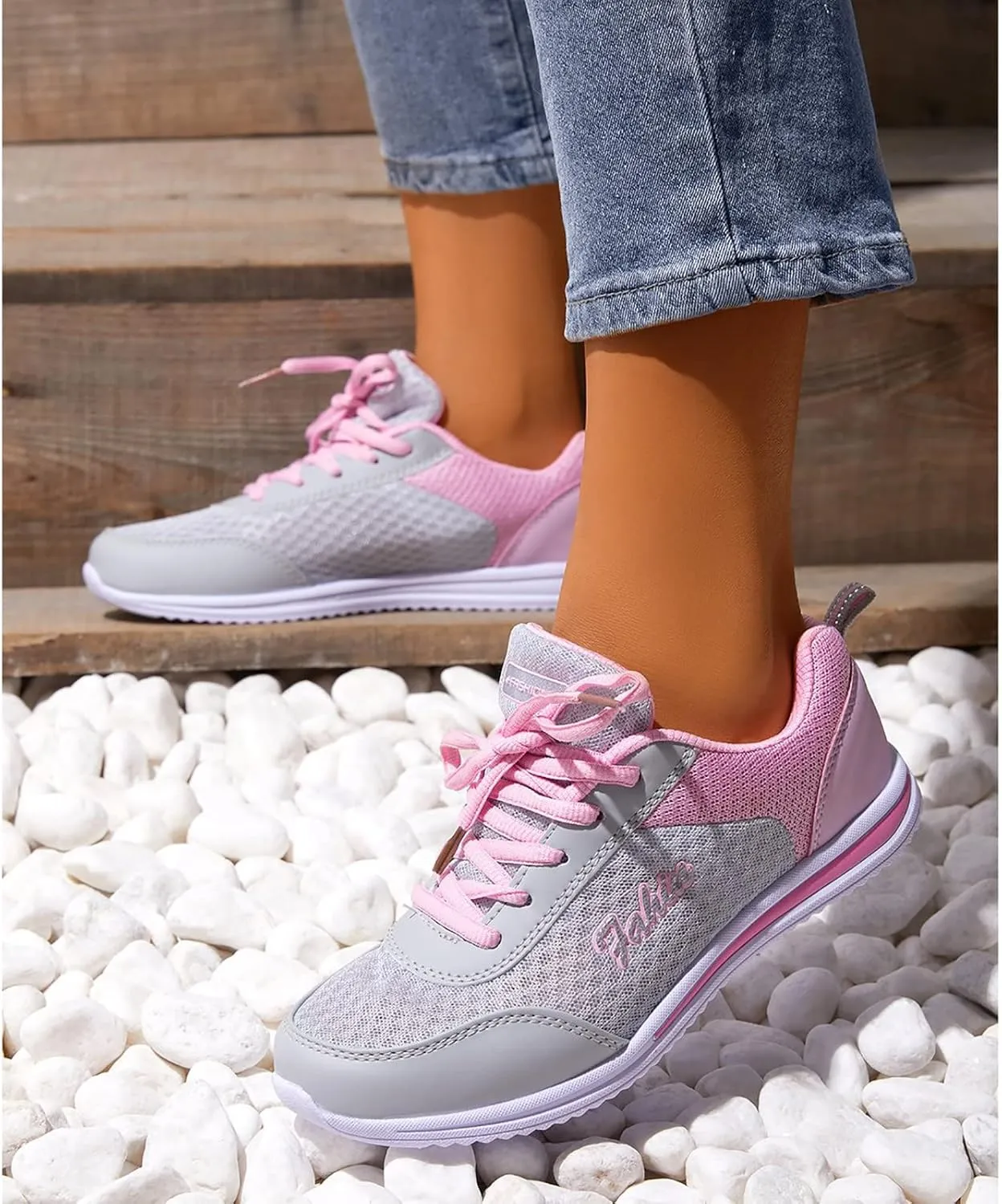 Womens Running Shoes Lightweight Breathable No Slip Womens Running Shoes Wide Width Casual Shoes Trendy Dress Sneakers Steel Toe Tennis Shoe Trainers Shoe