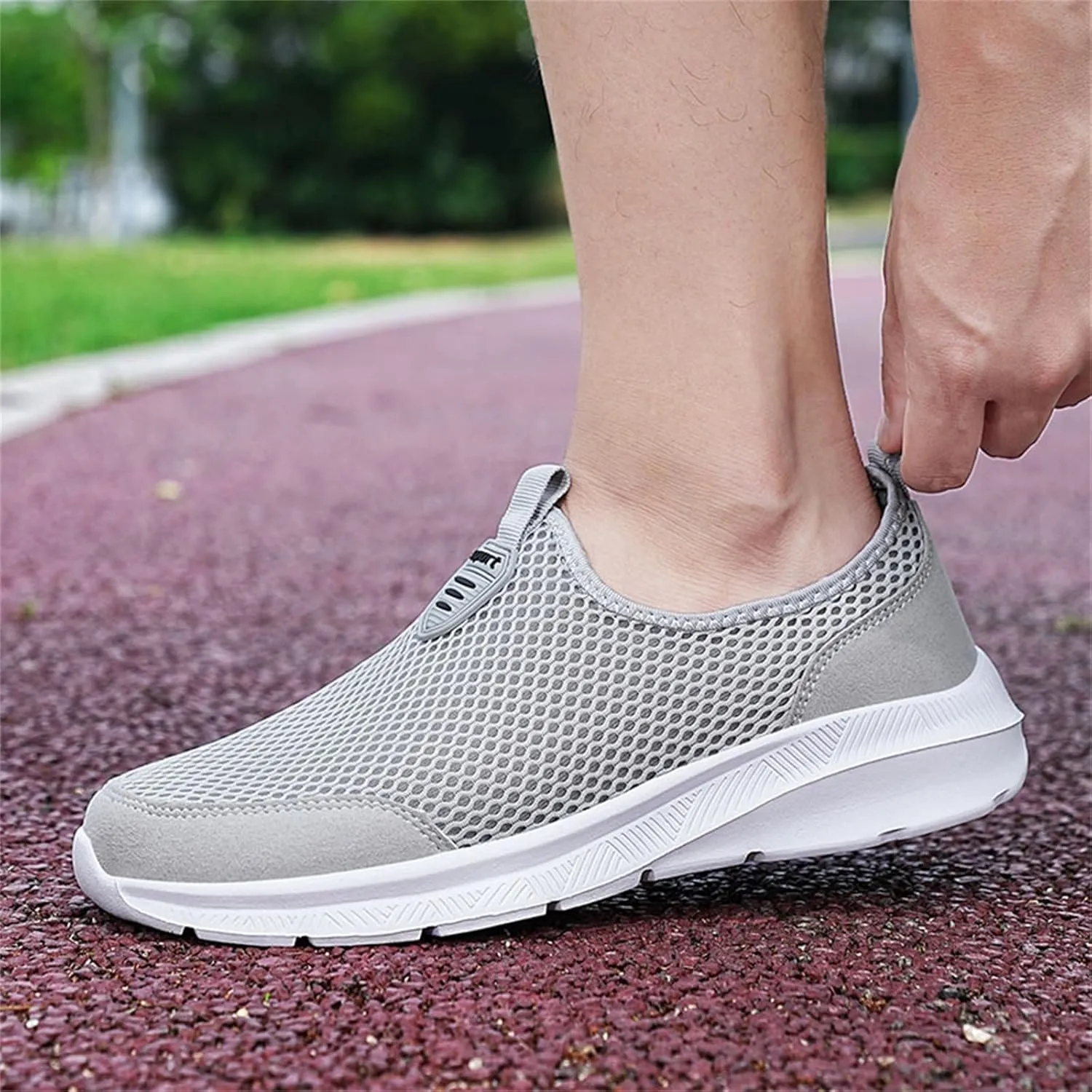 Women's Slip On Sneakers Lightweight Breathable Walking Shoes Women Flat Feet White Casual Shoes Walking Sneakers Brown Tennis Shoe White Loafers