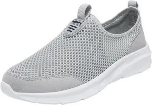Women's Slip On Sneakers Lightweight Breathable Walking Shoes Women Flat Feet White Casual Shoes Walking Sneakers Brown Tennis Shoe White Loafers