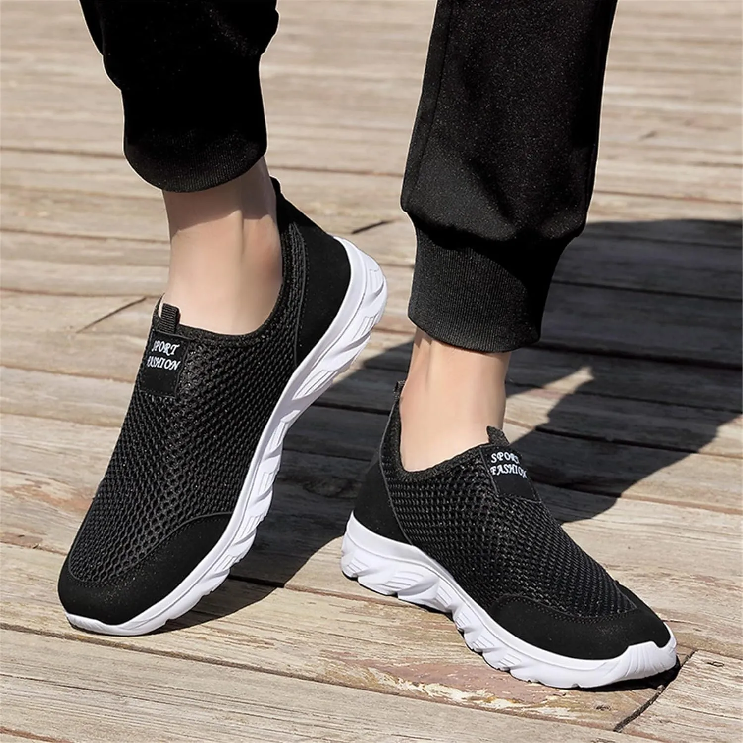 Womens Slip on Walking Shoes Comfort Lightweight Running Shoes for Men Casual Business Casual Shoes Black Sneakers Platform Tennis Shoe Loafers Shoe