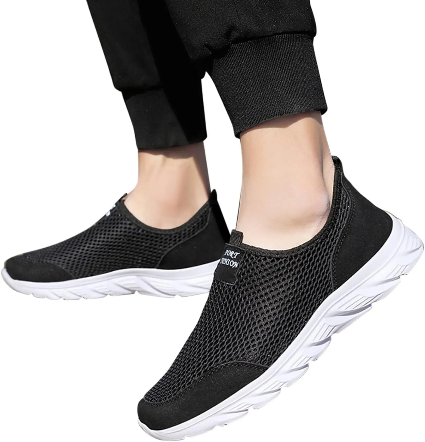 Womens Slip on Walking Shoes Comfort Lightweight Running Shoes for Men Casual Business Casual Shoes Black Sneakers Platform Tennis Shoe Loafers Shoe